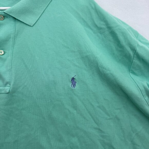 Polo Ralph Lauren Polo Shirt Mens 5XB Big Green Knit Pony Preppy Casual - Picture 6 of 8